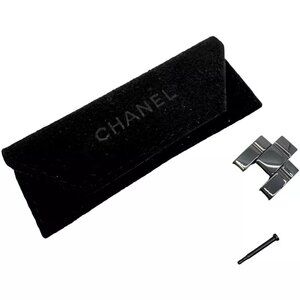 Authentic CHANEL Premiere Watch Bracelet Link Black Stainless Steel #36636033